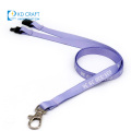 Kostenlose Probe billige kundenspezifische Lanyards, bunte Sublimation, kleine, flache, schlauchförmige Polyester-Lanyard mit zwei Clips